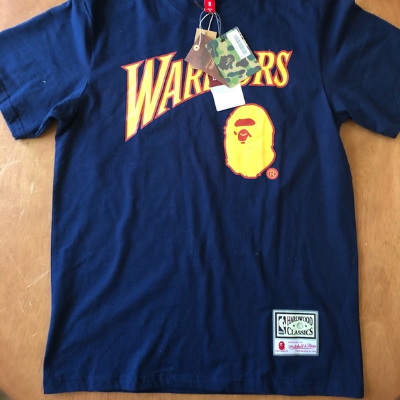 Bape x Mitchell and Ness Warriors Tee - Picture 2 of 7